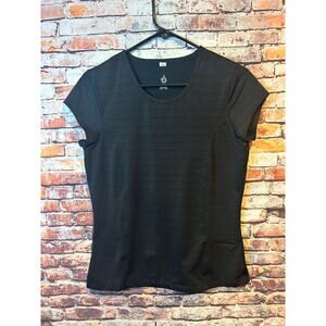 Isis black sleeveless tank top athletic pocket women's size small